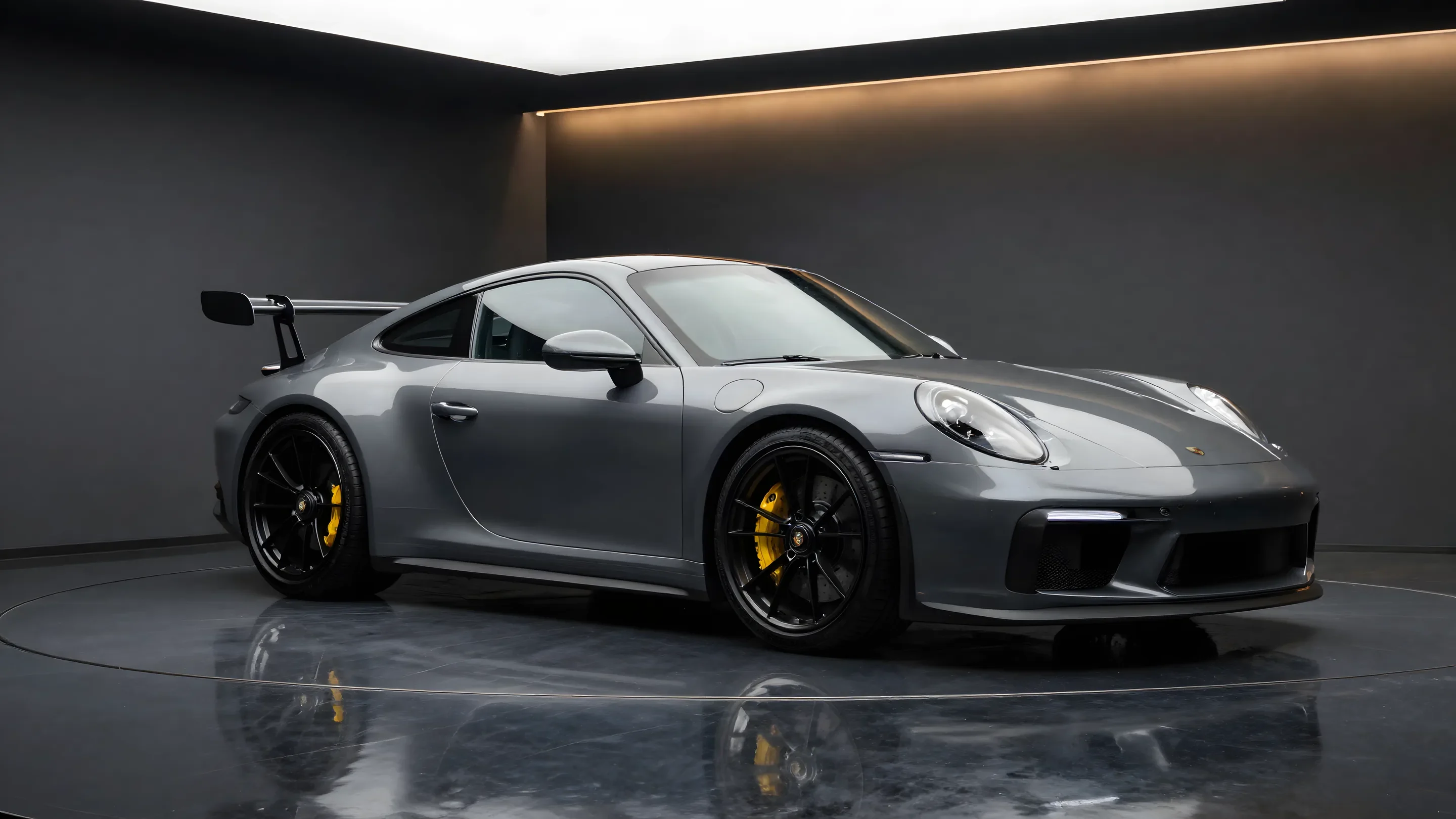 Porsche 911 GT3 in de studio, schoon